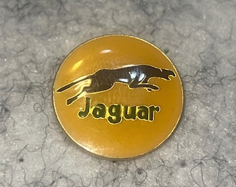 Vintage Jaguar Luxury Sports Car  Logo Enamel Lapel Pin – Collectible Motorcycle Jacket Accessory