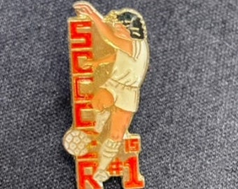 Soccer Football Enamel Back Pack pin