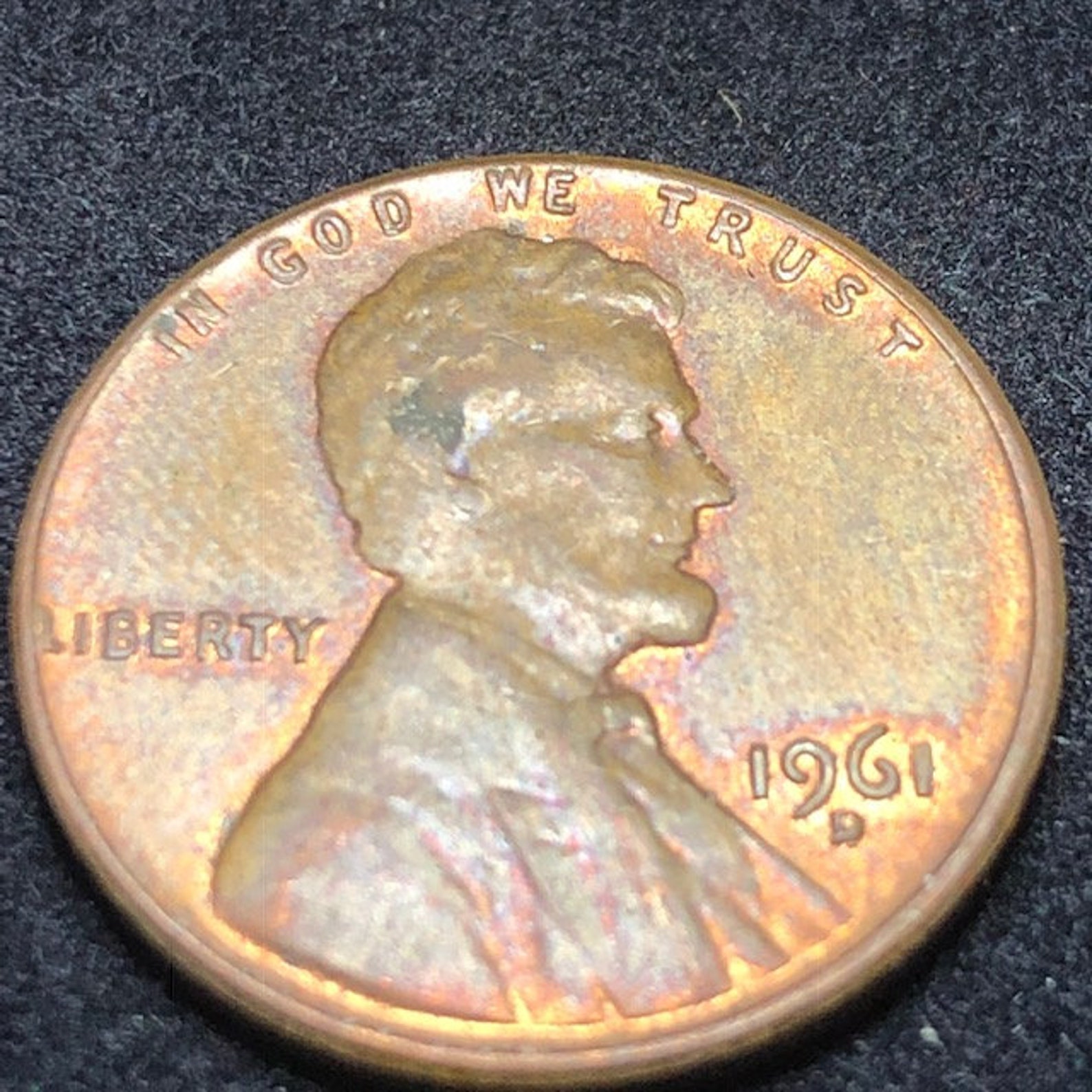 ERROR Penny 1961 D Over I Mint Error. Lincoln Error Cent Penny Etsy