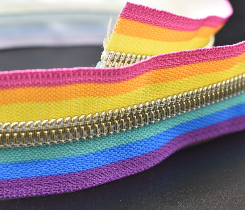 Andromeda Zipper Zipper by the Yard 5 Nylon Zipper Rainbow Etsy