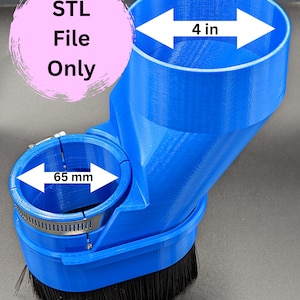 TSR Onefinity Makita CNC Router Dust Boot Digital STL File, 65 mm spindle, 4 In Hose Version