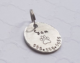 Custom stamped tiny pet tag