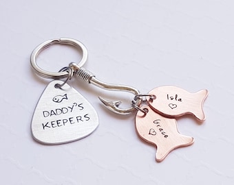 Dad/grandpa fishing keychain