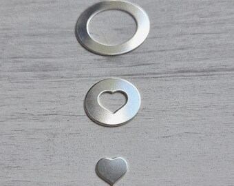 3-Generation Sterling Silver Stamping Blanks for Grandma/Mom/Daughter Pendant Set, 20 Gauge, Smooth Edges