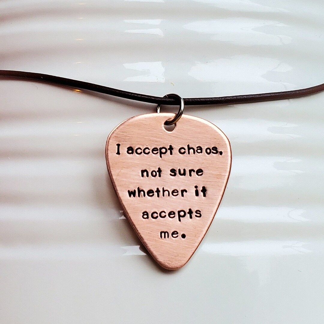 Custom Guitar Pick Necklace Etsy