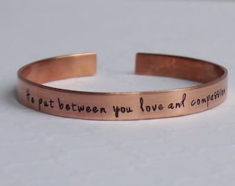 Religious verse cuff bracelet