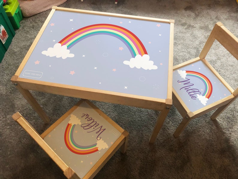 Personalised Children's Ikea LATT Wooden Table and 2 Etsy UK