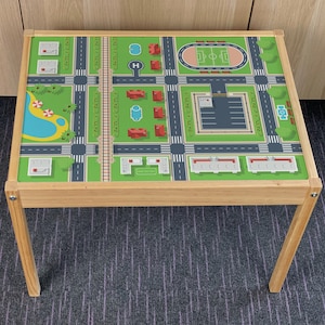 Kids City Table Top STICKER ONLY Compatible with IKEA Latt Tables - Wipe-clean fun and educational designs!