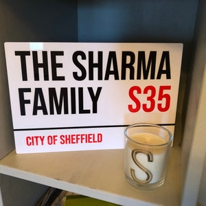 Street Sign Personalised Name Location Wedding Engagement Family Aluminium Sign London Postcode Custom City