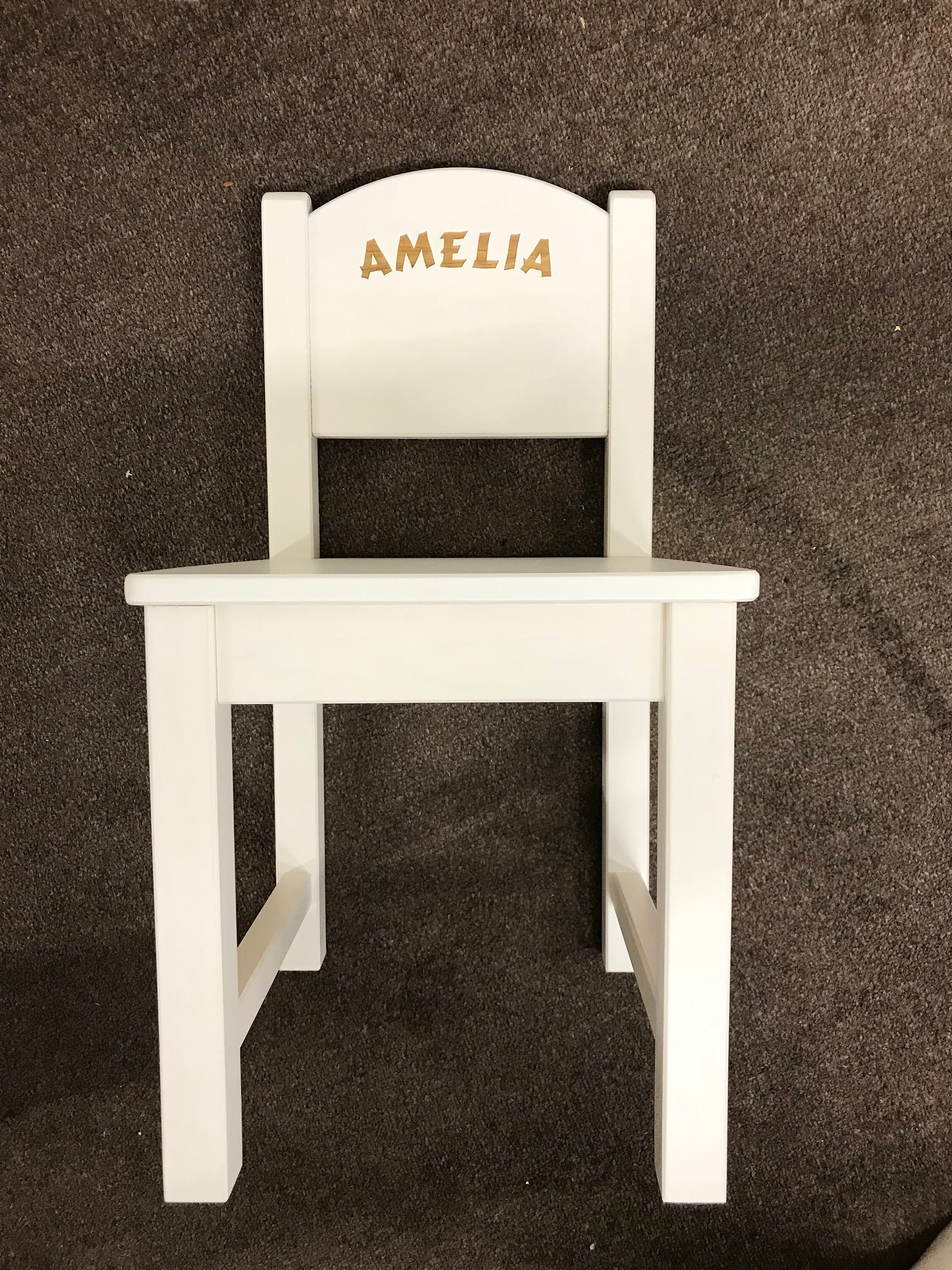 Personalised Childrens Kids Ikea White Wooden Chair Engraved Etsy