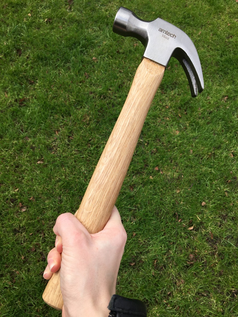 Personalised Engraved 16oz Claw Hammer With Wooden Shaft Etsy