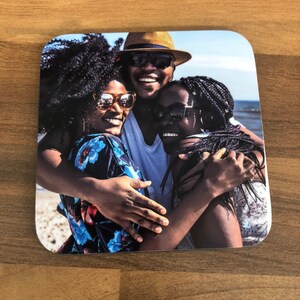 Personalised Friends Photo Hardboard Coasters Your Image Custom Photo Text Logo Tea Mat