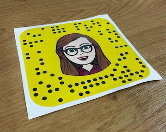 Snapchat Custom Snapcode Vinyl Sticker (Multiple sizes available!)