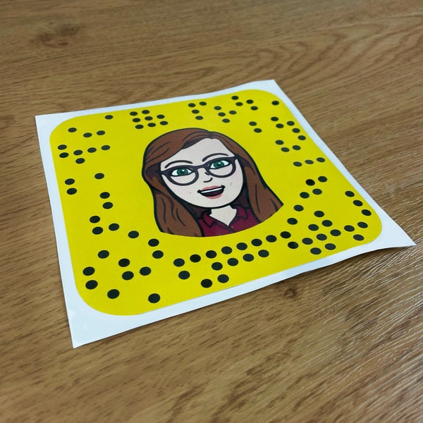 Snapchat Custom Snapcode Vinyl Sticker (Multiple sizes available!)
