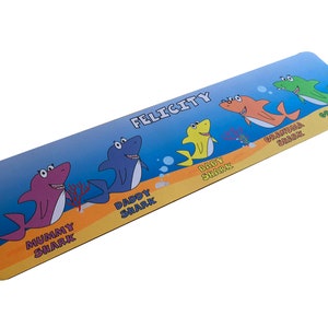 Tiburón bebé personalizado XXL lugar mat mate 82 x 22 cm niños portátiles niños que alimentan antideslizante lavavajillas seguro princesa reutilizable bebé