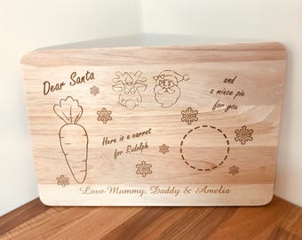 Christmas Eve Santa Treat Platter Tray / Board / Plate Personalised