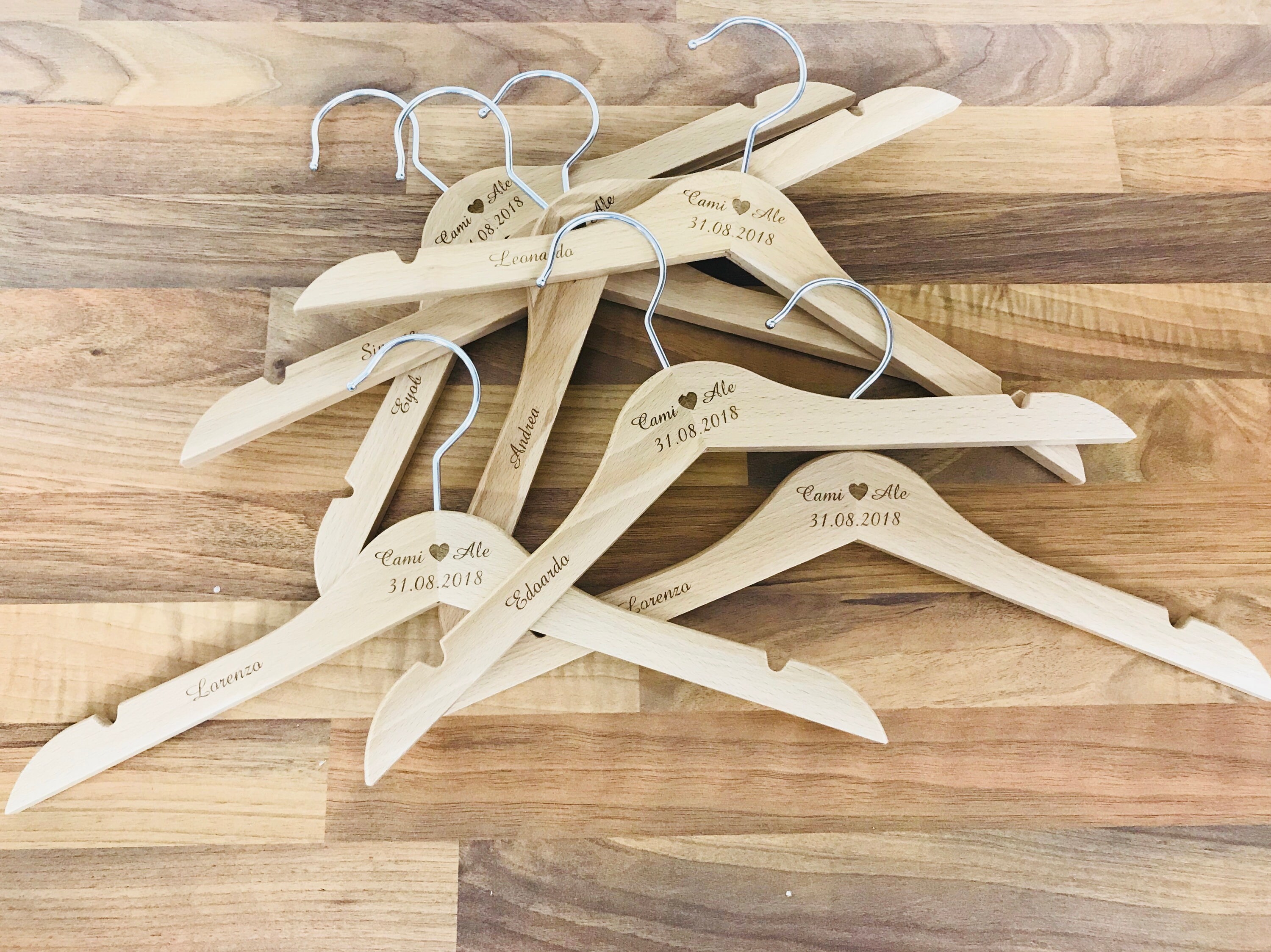 Personalised Engraved Children's Coat Hangers Flower Etsy UK