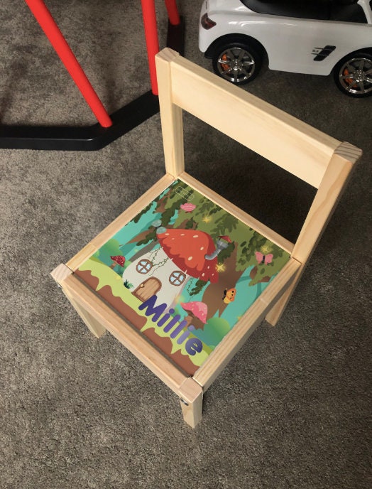Personalised Children's Ikea LATT Wooden Table and 2 Etsy
