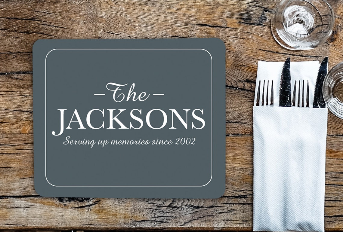 Personalised Hardboard Placemat Family Name Dinner Table Etsy UK