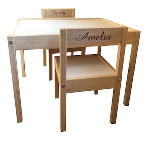 Personalised Childrens Kids Ikea Table and Chairs, Any Name per chair