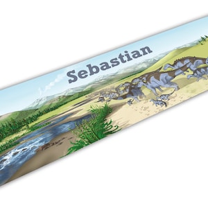 Dinosaurio personalizado FRE XXL lugar Mat Mate 82 x 22 cm Niños portátiles Alimentos antideslizante lavavajillas seguro Dino reutilizable Bebé bebé