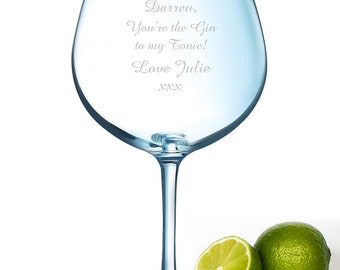 Personalised Message Large 72cl Juniper Gin Glass Laser Engraved Gift Present Dishwasher Safe Drink Gift Present Made To Order