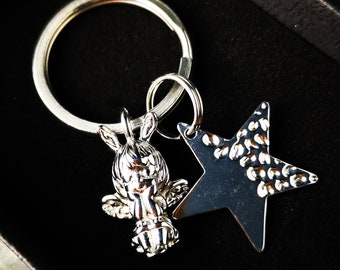 Angel, Protector, Keychain or Charm, Stainless Steel