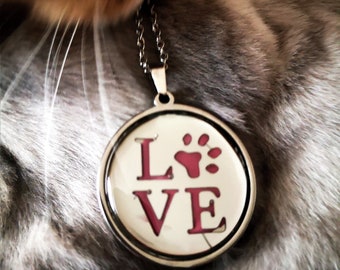 Chain, stainless steel, love for animals, love for cats, love for dogs, love, four-legged friends