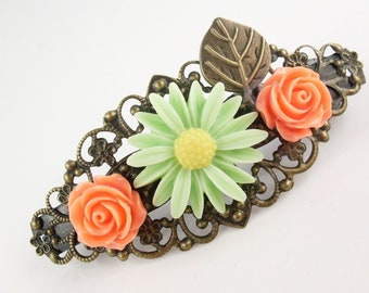 decorated hair clip, vintage style, hair accessories, wedding,