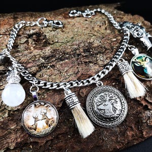 Men's charivari, traditional jewelry, 1-row, Bertold