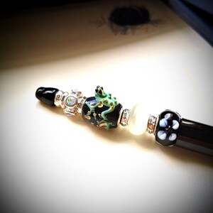 decorated ballpoint pen, incl. refill, tree frog