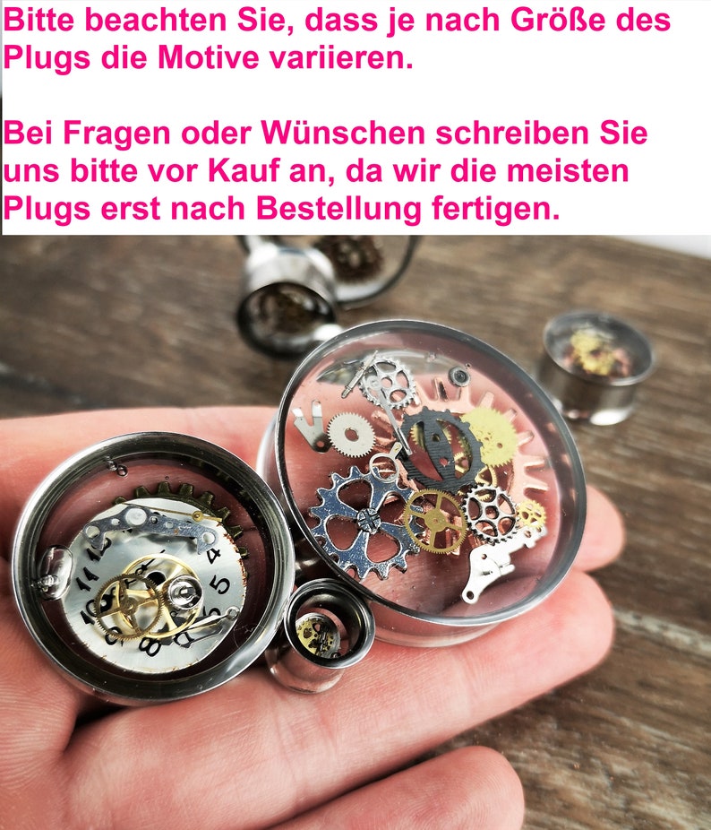 Plug, Stainless Steel, Glass, Ear Piercing Etsy