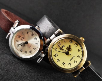Wristwatch, leather watch, selection