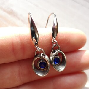 Earrings, earrings, stainless steel and rhinestones image 3