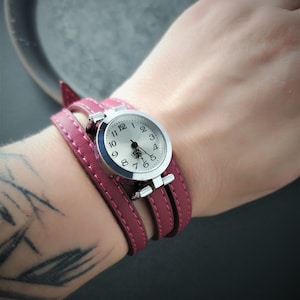 Wrap watch, wristwatch, faux leather, bracelet image 3