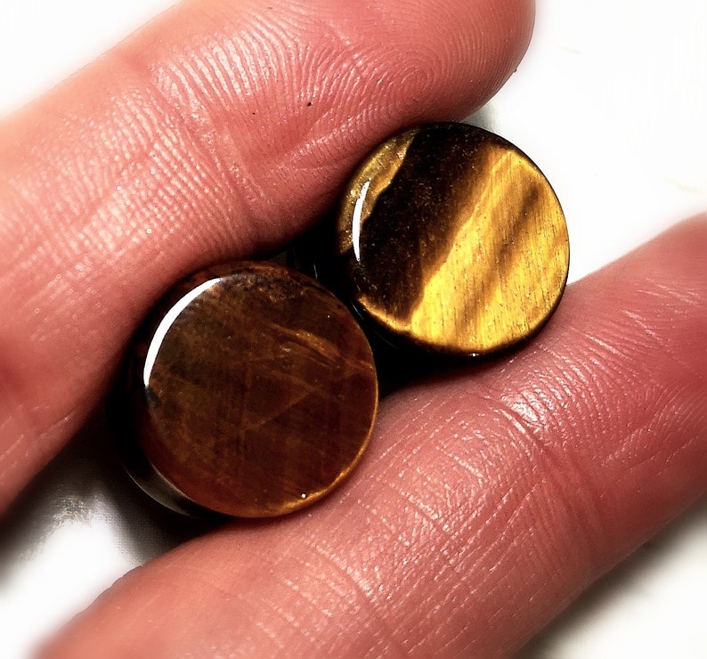 from 9,99 Euro ear piercing Tiger eye tunnel Plug stone plug,piercing 1 piece,