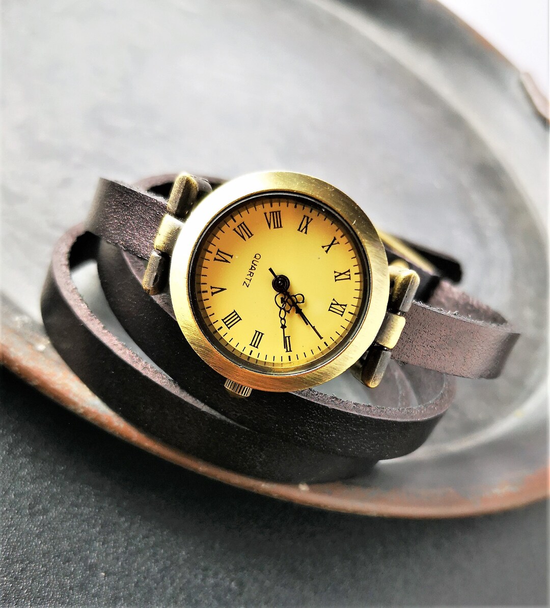 Wrist Watch Wrap Watch Leather Watch Women's Watch Etsy