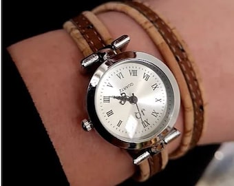 Wrist watch, winding watch, clock, cork, various designs