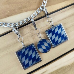 Pendant for Charivari made of stainless steel, Bavaria, traditional costume jewelry