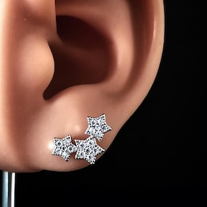 Brinco de cartilagem, brinco de tragus, piercing de hélice, estrela