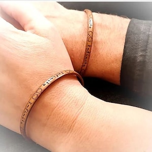 Pulseira, couro, aço inoxidável, unissex, Infinity
