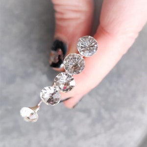 5 hair clips, hair clips, hair pins, diamonds, wedding, hairstyle
