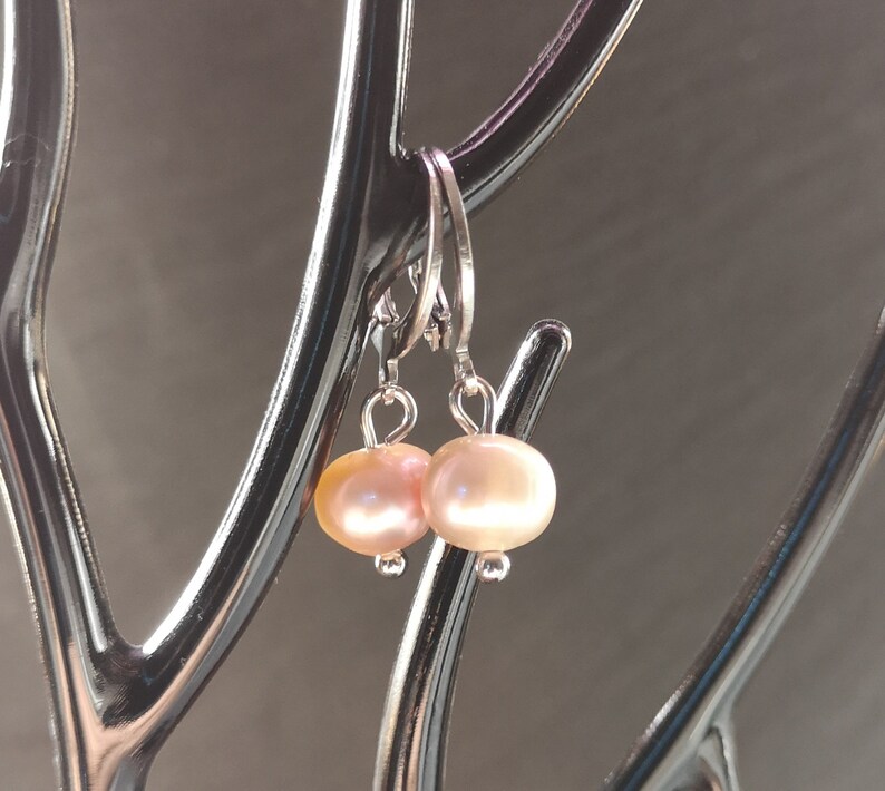 stainless steel and breeding perle.1 pair, earrings Earrings