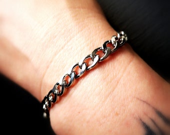 Bracelet, stainless steel, link bracelet, unisex