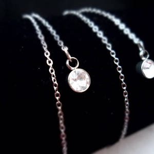 Orecchini, orecchini a filo, acciaio inossidabile, orecchini, orecchini, strass