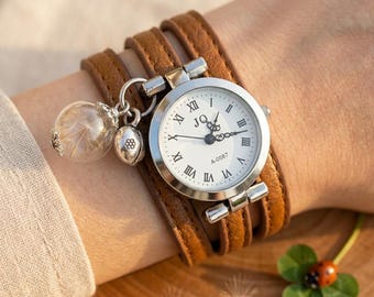 Montre-bracelet effet cuir – Montre élégante disponible en plusieurs couleurs