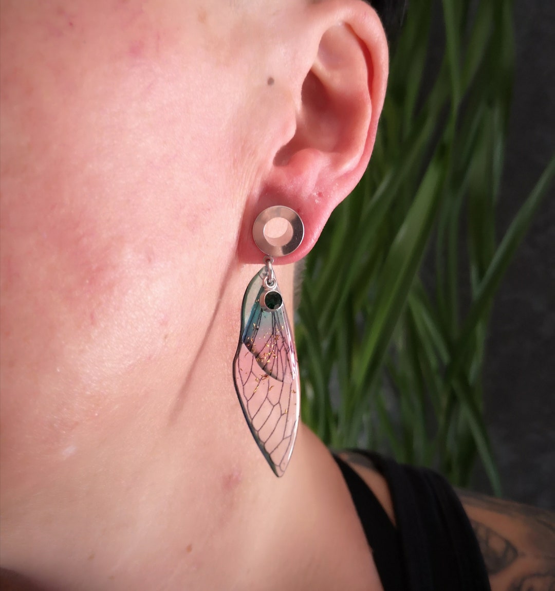 Tunnel With Pendant Screw Cap Ear Tunnel With Ear Weight Etsy