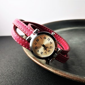 Wrap watch, wristwatch, faux leather, bracelet image 4