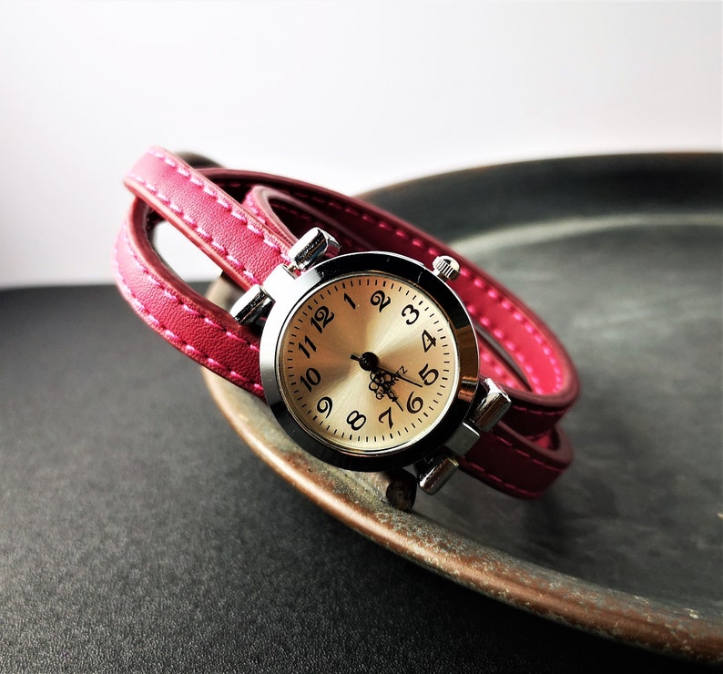 Wrap watch, wristwatch, faux leather, bracelet image 4