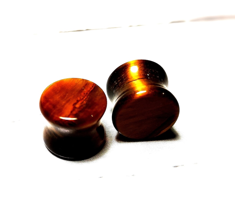 from 9,99 Euro ear piercing Tiger eye tunnel Plug stone plug,piercing 1 piece,